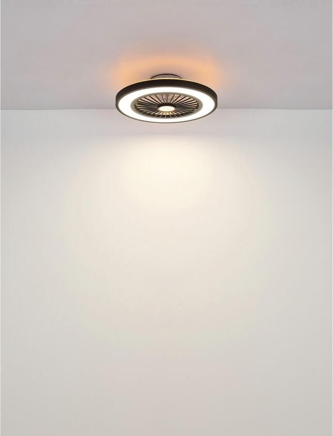 OTTO Globo Lightning Plafondlamp BLIZZAK Plafondventilator metaal zwart mat LED (1 stuk) - Foto 3