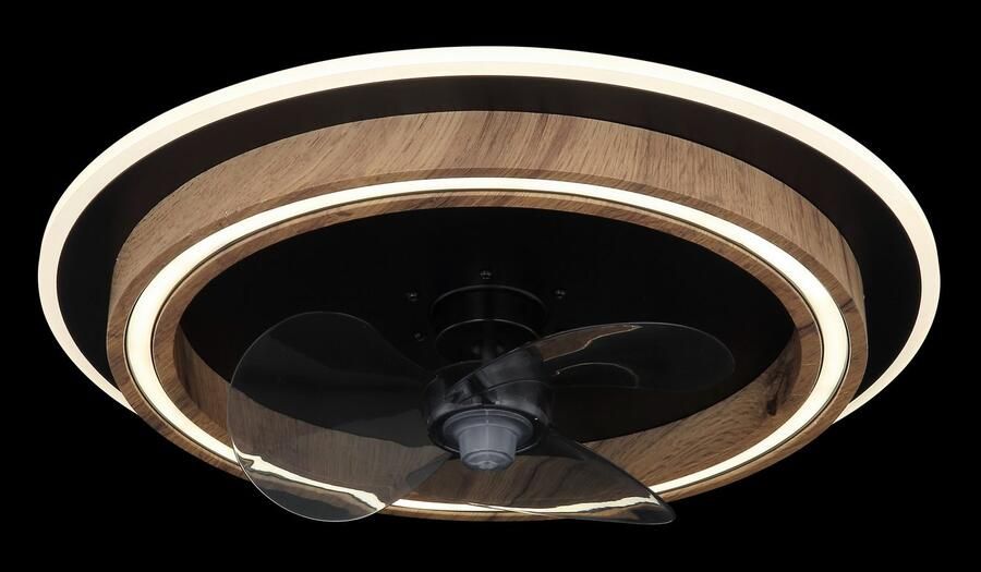 OTTO Globo Lightning Plafondlamp BOZAN Plafondventilator metaal zwart mat LED (1 stuk)