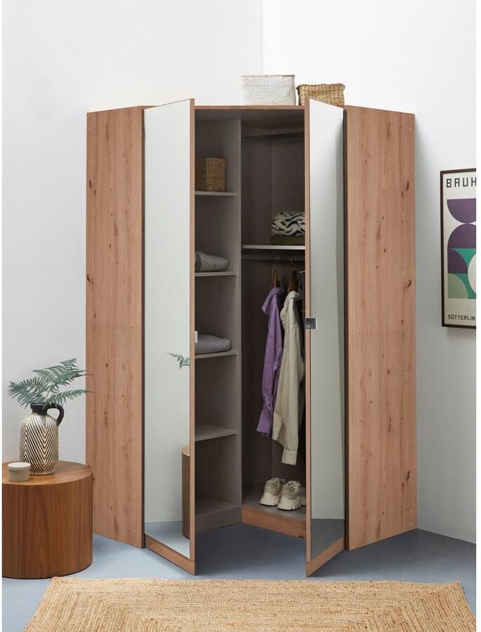 OTTO Hoekkast Kledingkast VANDOR volledig uitgerust veel opbergruimte spiegel volledig made in germany - Foto 8