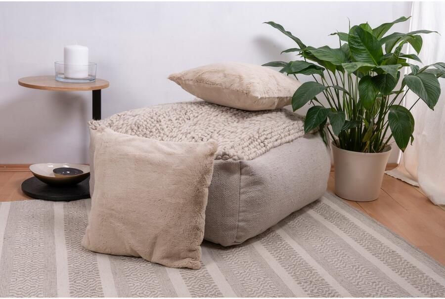 OTTO Kenda Sand Vachtkussen Decoratiekussens Aimee 625 2-pack Kussen inclusief vulling met pluizige stofhoes (1 stuk)