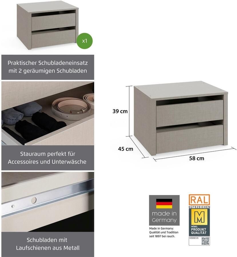 OTTO Lade-inzet Paully Breedte 58 cm diepte 45 cm voor schuifdeurkasten serie "Paully" - Foto 3