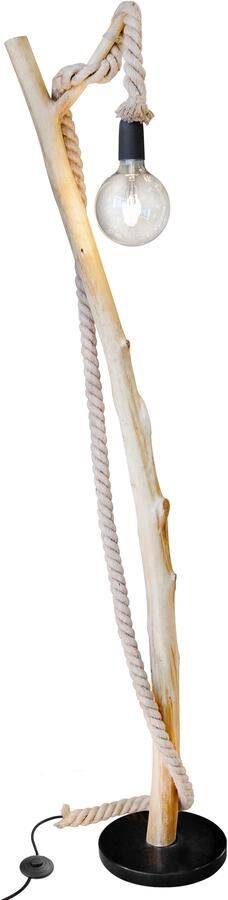 OTTO Nowa Staande lamp Nerida Vloerlamp hout bruin 1x E27 (1 stuk) - Foto 4