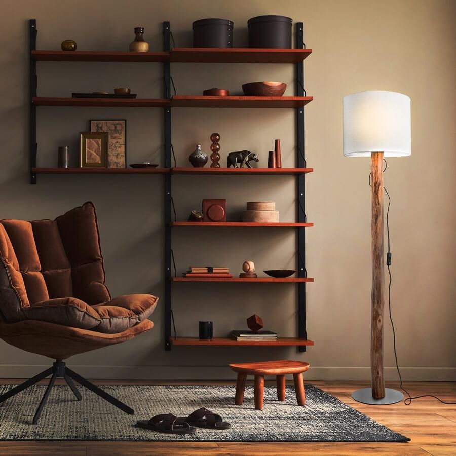 OTTO Nowa Staande lamp NORIN Vloerlamp hout in natuurlijke kleuren 1x E27 (1 stuk)