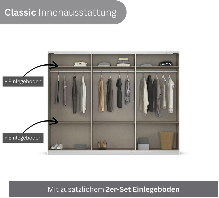 OTTO Schuifdeurkast Ferris kast breedte 2 71m Kast met spiegel in 3 uitvoeringen BASIC CLASSIC PREMIUM - Foto 12