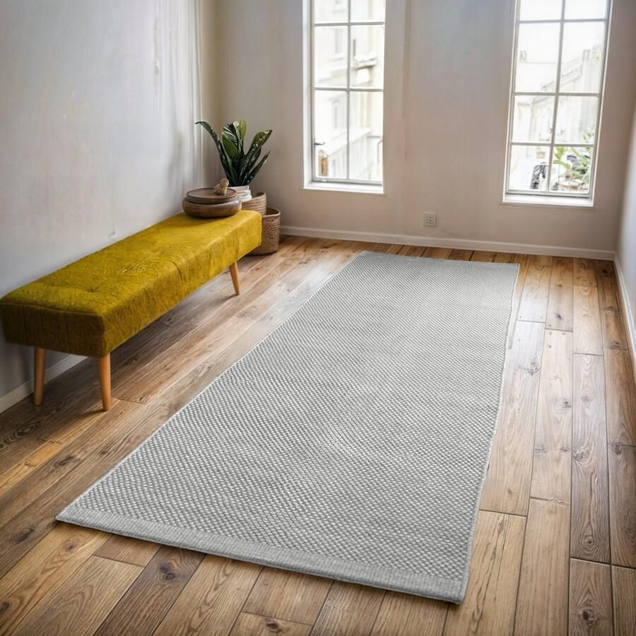 OTTO Set slaapkamerkleedjes Woolscape 1 Omkeerbaar tapijt handgeweven kwaliteit uni 100% wol woonkamer - Foto 3