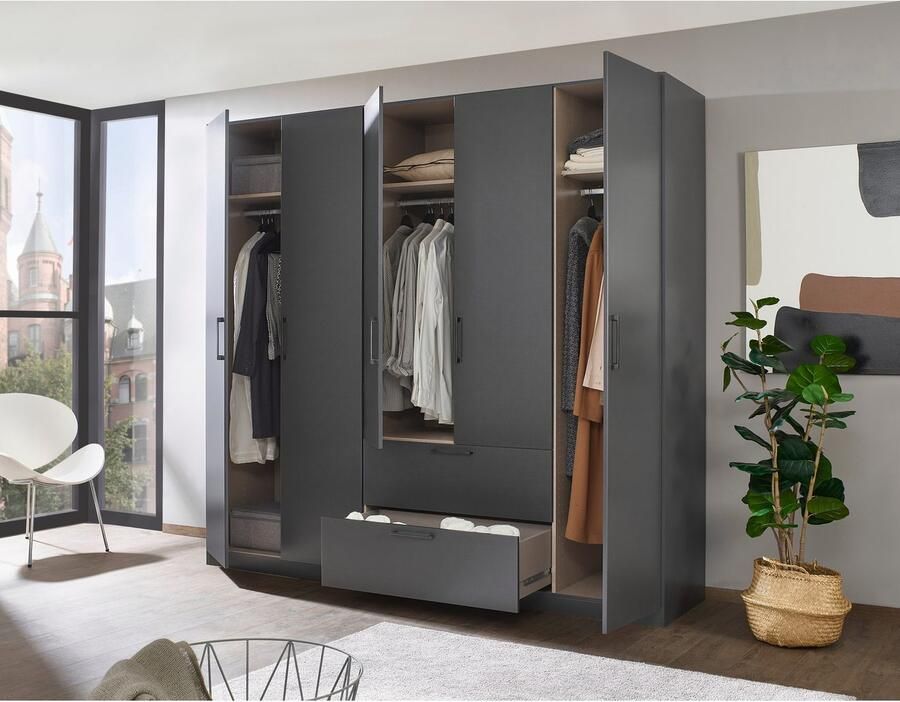 OTTO Slaapkamerserie Compleet slaapkamer Challenger (Set van 4 delen) Kast 2 breedtes bed 3 breedtes 2 nachttafels MADE IN GERMANY - Foto 12