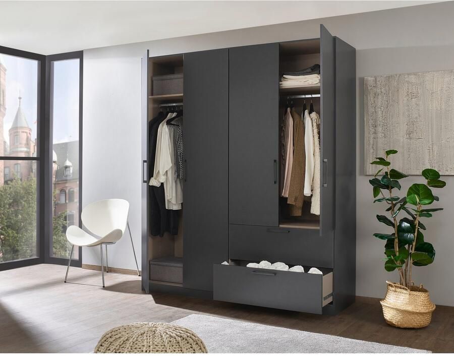 OTTO Slaapkamerserie Compleet slaapkamer Challenger (Set van 4 delen) Kast 2 breedtes bed 3 breedtes 2 nachttafels MADE IN GERMANY - Foto 14