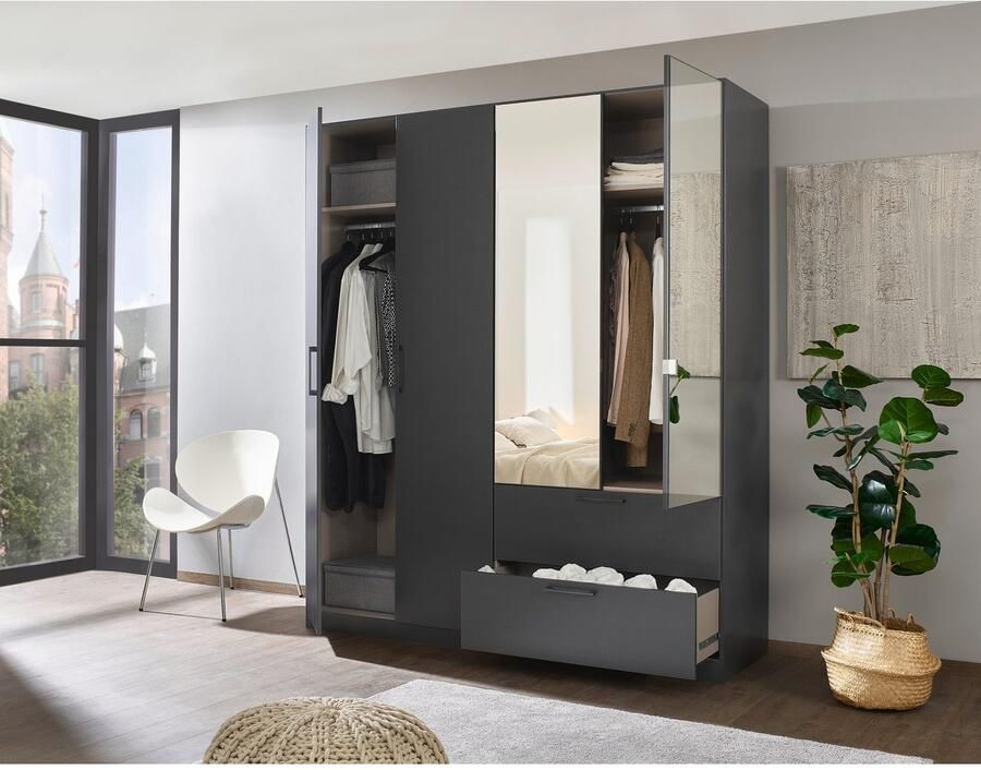 OTTO Slaapkamerserie Compleet slaapkamer Challenger (Set van 4 delen) Kast 2 breedtes bed 3 breedtes 2 nachttafels MADE IN GERMANY - Foto 15