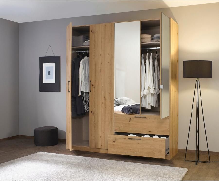 OTTO Slaapkamerserie Compleet slaapkamer Challenger (Set van 4 delen) Kast 2 breedtes bed 3 breedtes 2 nachttafels MADE IN GERMANY - Foto 15