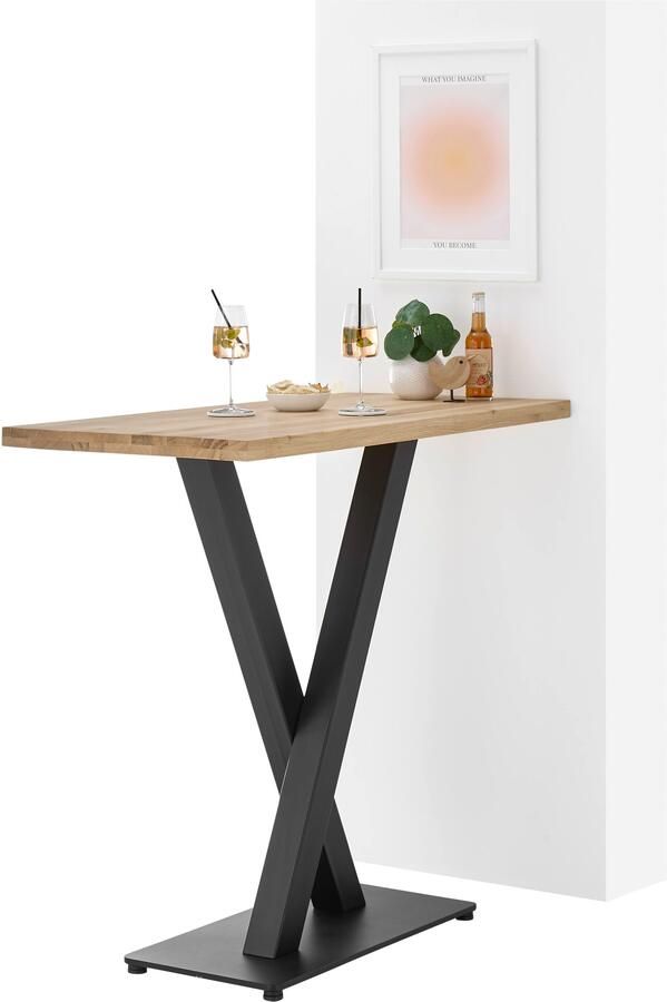 OTTO Stolkom Bartafel Duke eik massief hout geolied hoge tafel BxHxD 120x104x60 cm - Foto 7