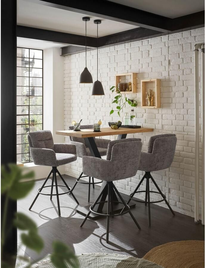 OTTO Stolkom Bartafel Duke eik massief hout geolied hoge tafel BxHxD 120x104x60 cm - Foto 4