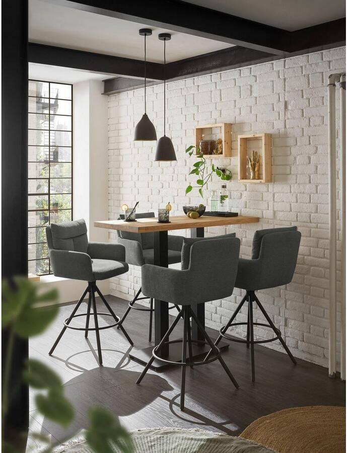 OTTO Stolkom Bartafel Jay eik massief hout geolied hoge tafel BxHxD 120x104x60 cm - Foto 2