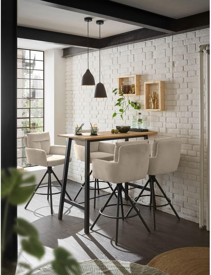 OTTO Stolkom Bartafel Kent eik massief hout geolied hoge tafel BxHxD 120x104x60 cm - Foto 4