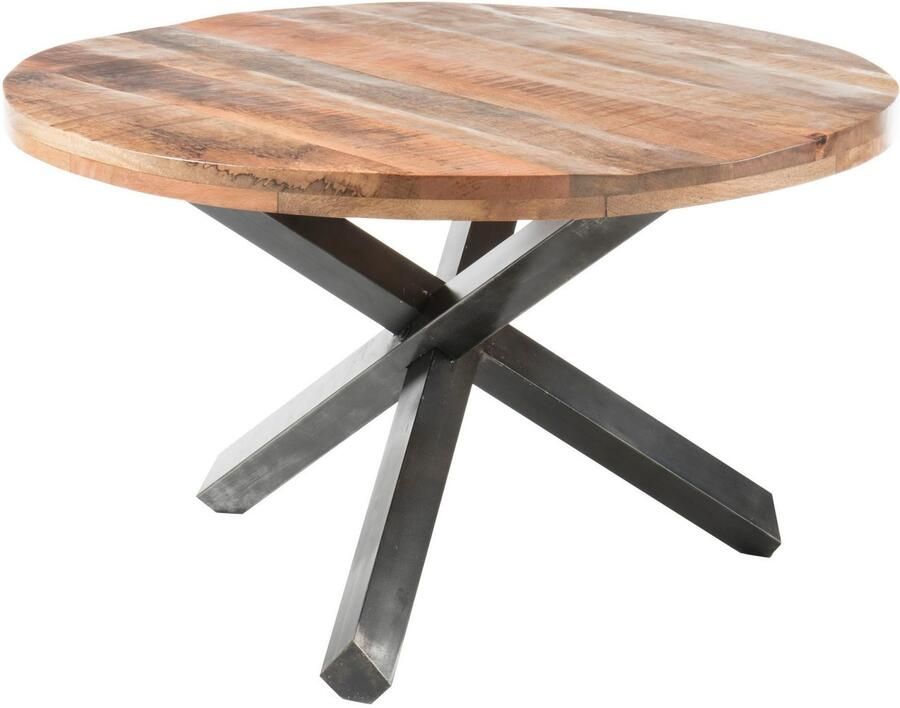 OTTO Stolkom Eettafel Ace rond eettafel in massief mango