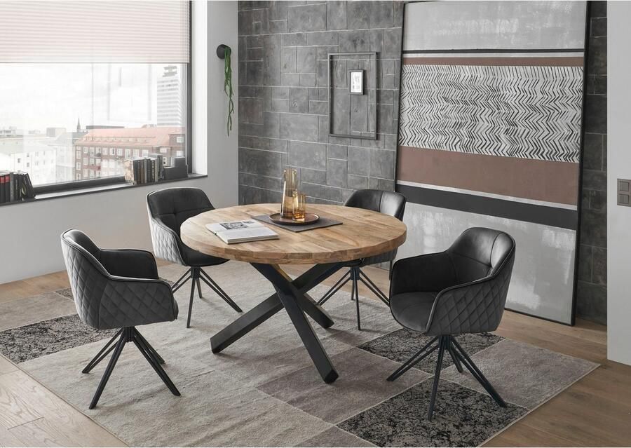 OTTO Stolkom Eettafel Ace rond eettafel in massief mango - Foto 3