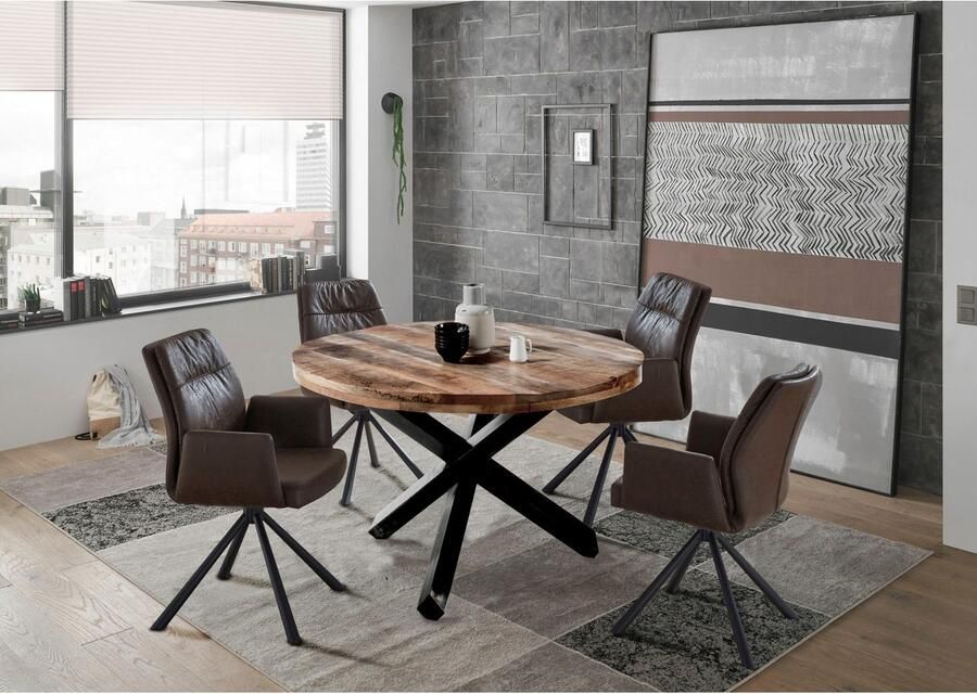 OTTO Stolkom Eettafel Ace rond eettafel in massief mango - Foto 2