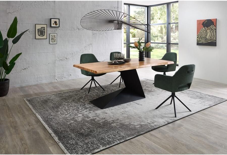 OTTO Stolkom Eettafel Alan eettafel massief hout keuze uit 240 of 200 cm breed Massief acacia oppervlaktebelasting van de tafel ca. 90 kg - Foto 3