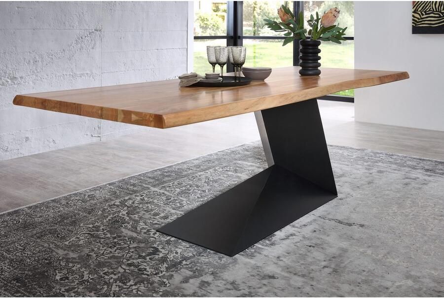 OTTO Stolkom Eettafel Alan eettafel massief hout keuze uit 240 of 200 cm breed Massief acacia oppervlaktebelasting van de tafel ca. 90 kg - Foto 8