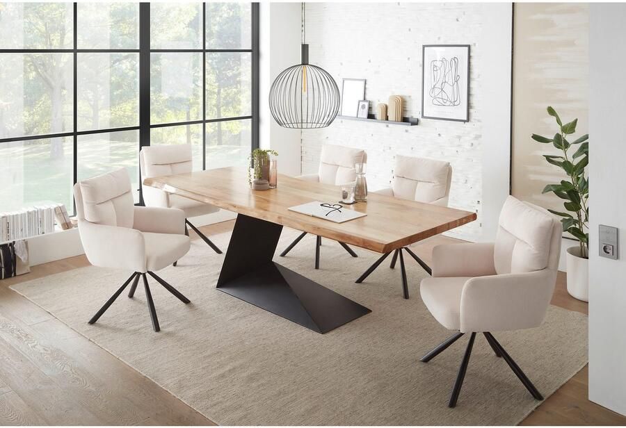 OTTO Stolkom Eettafel Alan eettafel massief hout keuze uit 240 of 200 cm breed Massief acacia oppervlaktebelasting van de tafel ca. 90 kg - Foto 6