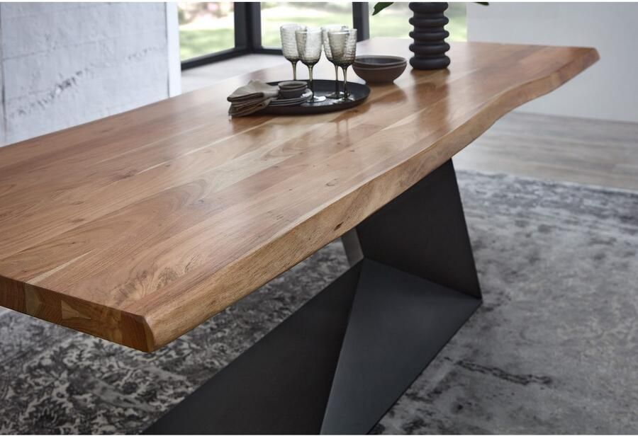 OTTO Stolkom Eettafel Alan eettafel massief hout keuze uit 240 of 200 cm breed Massief acacia oppervlaktebelasting van de tafel ca. 90 kg - Foto 5