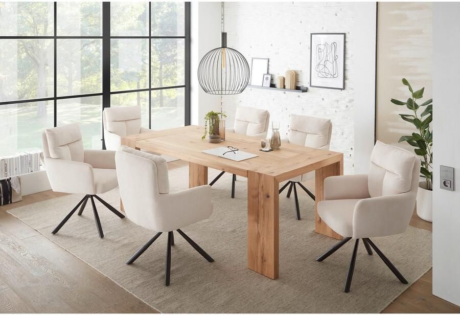 OTTO Stolkom Eettafel Anno eettafel eik massief hout geolied FSC BxHxD 200x76x100 cm Massief eiken geolied FSC -gecertificeerd oppervlaktebelasting tot 90 kg - Foto 6