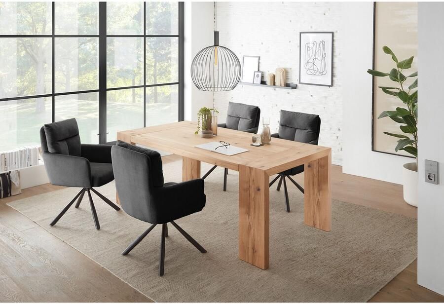 OTTO Stolkom Eettafel Anno eettafel eik massief hout geolied FSC BxHxD 200x76x100 cm Massief eiken geolied FSC -gecertificeerd oppervlaktebelasting tot 90 kg - Foto 7