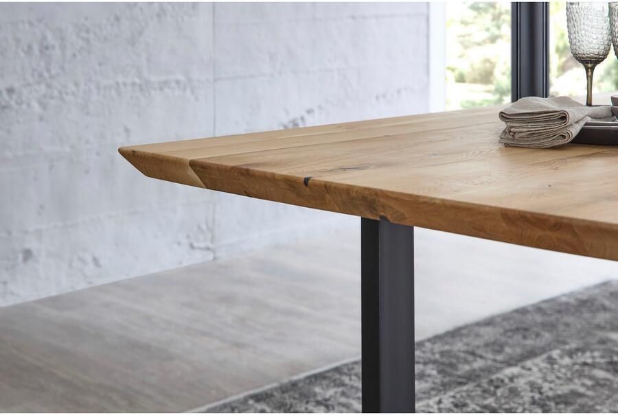 OTTO Stolkom Eettafel Bennet Eik massief hout tafel met Zwitserse rand - Foto 7