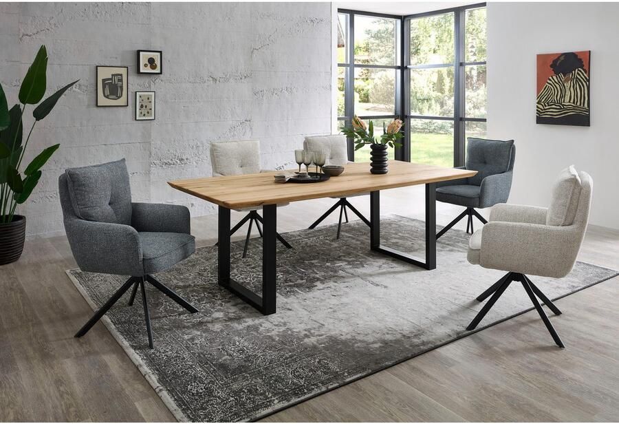 OTTO Stolkom Eettafel Bennet Eik massief hout tafel met Zwitserse rand - Foto 6