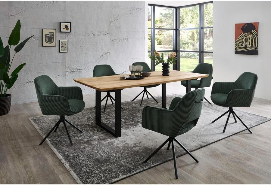 OTTO Stolkom Eettafel Bennet Eik massief hout tafel met Zwitserse rand - Foto 5