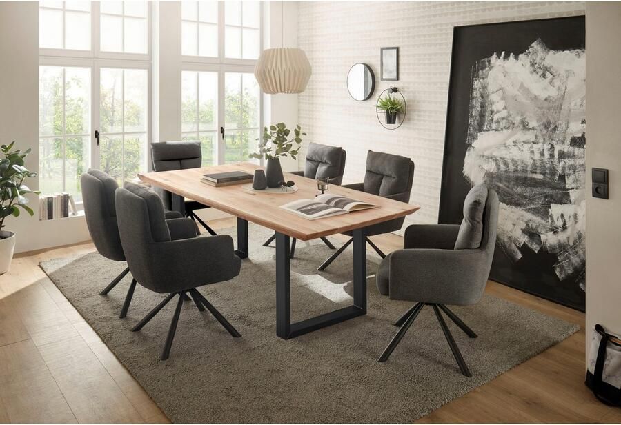 OTTO Stolkom Eettafel Bennet Eik massief hout tafel met Zwitserse rand - Foto 3