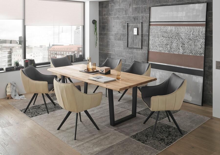 OTTO Stolkom Eettafel Benny Eik massief hout tafel met boomrand - Foto 11