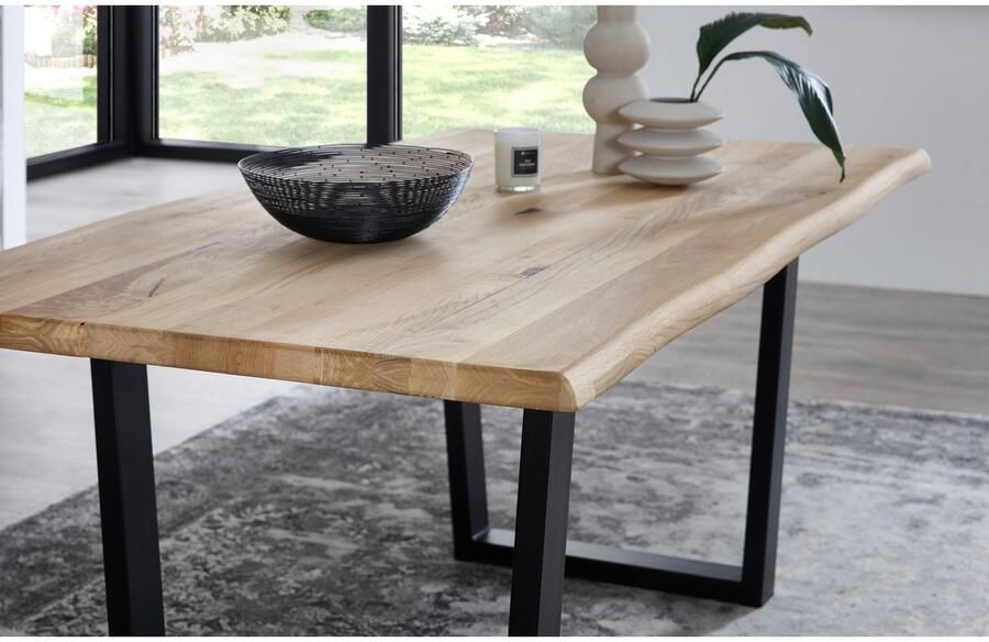 OTTO Stolkom Eettafel Benny Eik massief hout tafel met boomrand - Foto 9