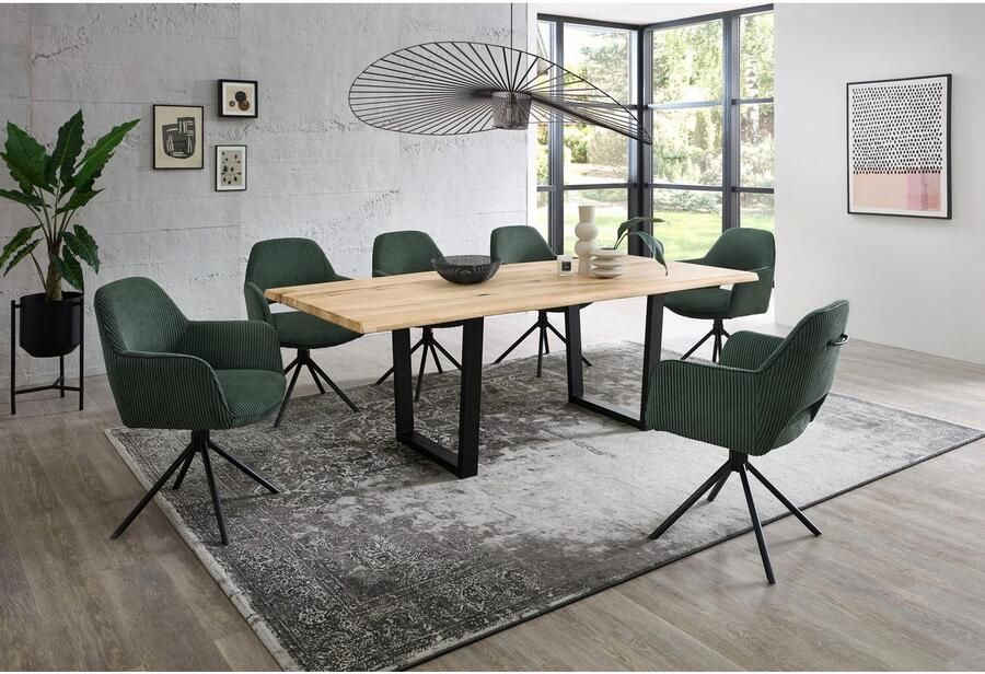 OTTO Stolkom Eettafel Benny Eik massief hout tafel met boomrand - Foto 3