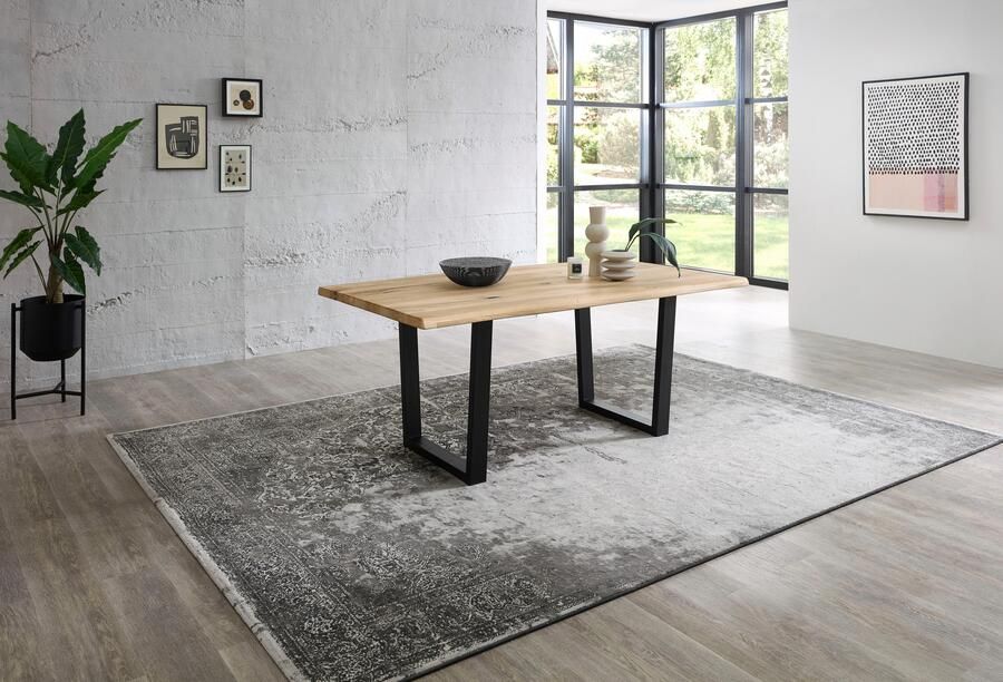 OTTO Stolkom Eettafel Benny Eik massief hout tafel met boomrand - Foto 4