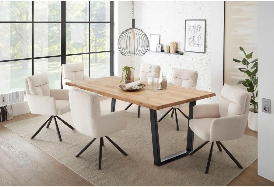 OTTO Stolkom Eettafel Benny Eik massief hout tafel met boomrand - Foto 7