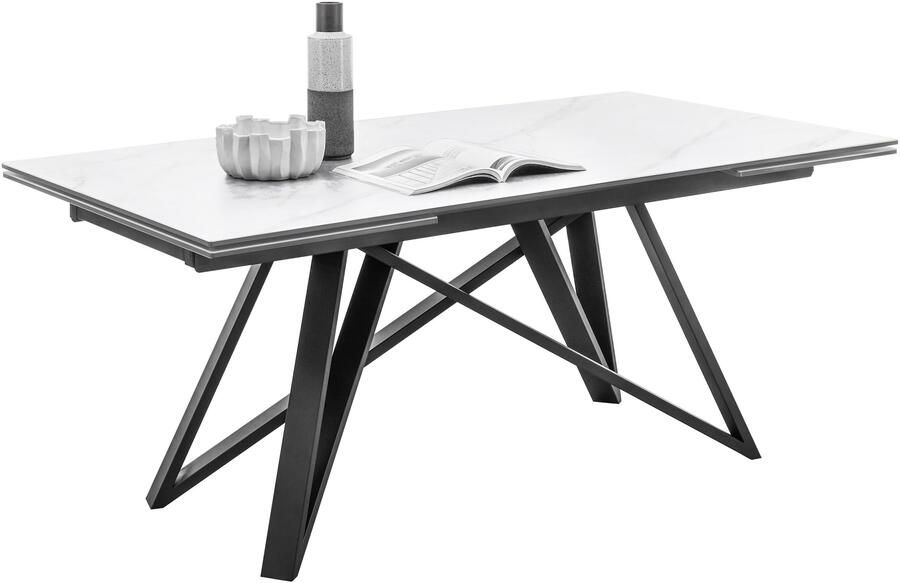 OTTO Stolkom Eettafel Charly eettafel keramiek uitschuifbaar tot 280 cm BxHxD 180x75x95 cm Keramische oppervlakte tafelblad aan beide zijden uittrekbaar van 180 naar 280 cm - Foto 4