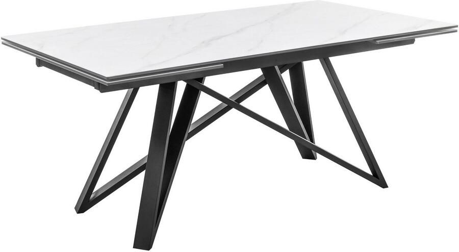 OTTO Stolkom Eettafel Charly eettafel keramiek uitschuifbaar tot 280 cm BxHxD 180x75x95 cm Keramische oppervlakte tafelblad aan beide zijden uittrekbaar van 180 naar 280 cm - Foto 2