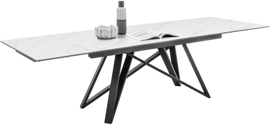 OTTO Stolkom Eettafel Charly eettafel keramiek uitschuifbaar tot 280 cm BxHxD 180x75x95 cm Keramische oppervlakte tafelblad aan beide zijden uittrekbaar van 180 naar 280 cm - Foto 3