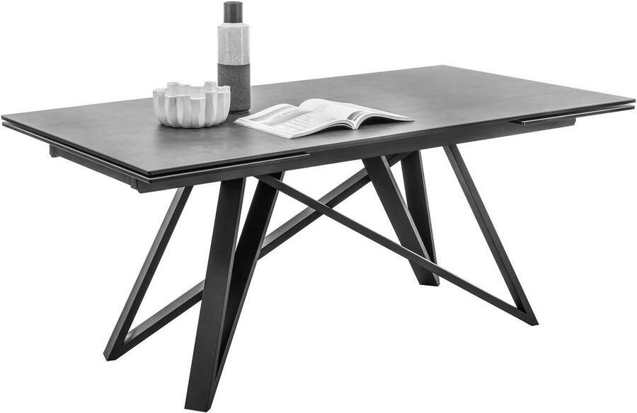 OTTO Stolkom Eettafel Charly eettafel keramiek uitschuifbaar tot 280 cm BxHxD 180x75x95 cm Keramische oppervlakte tafelblad aan beide zijden uittrekbaar van 180 naar 280 cm - Foto 6