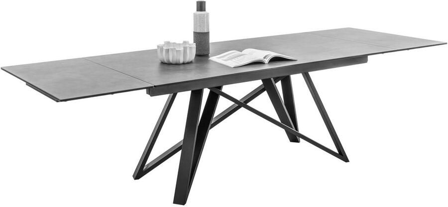 OTTO Stolkom Eettafel Charly eettafel keramiek uitschuifbaar tot 280 cm BxHxD 180x75x95 cm Keramische oppervlakte tafelblad aan beide zijden uittrekbaar van 180 naar 280 cm - Foto 7