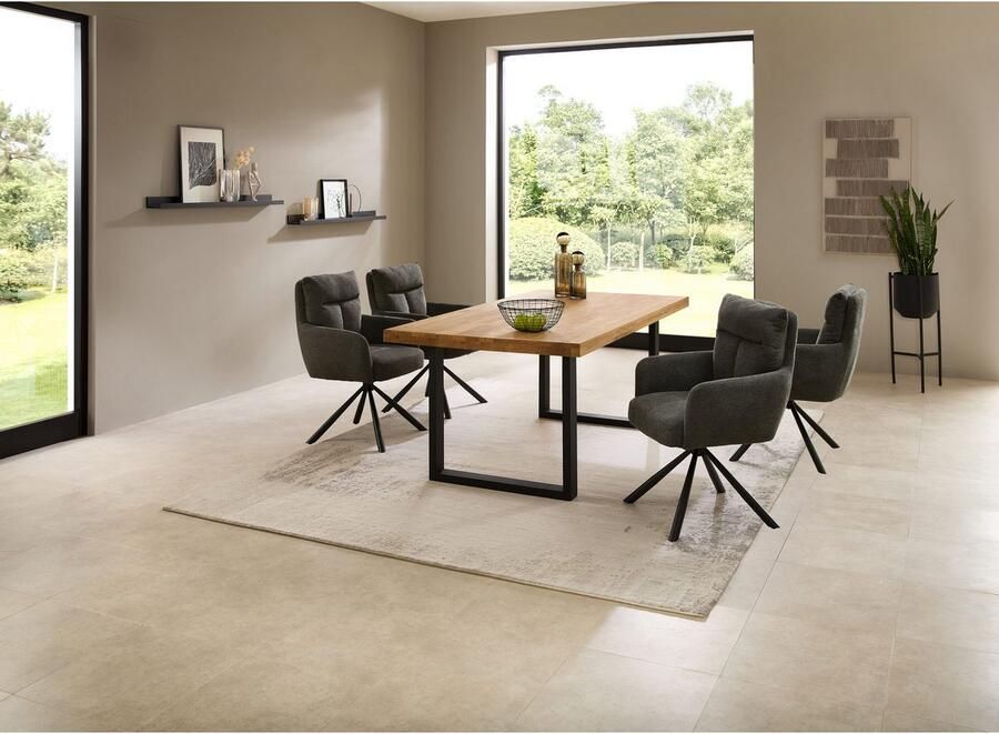 OTTO Stolkom Eettafel Chris eettafel eik massief hout BxHxD 110x47x70 cm - Foto 2