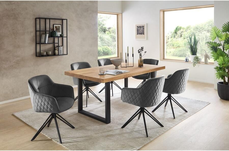 OTTO Stolkom Eettafel Chris eettafel eik massief hout BxHxD 110x47x70 cm - Foto 4