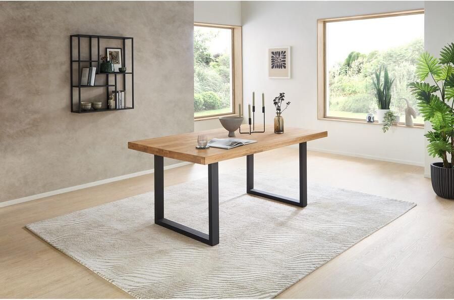 OTTO Stolkom Eettafel Chris eettafel eik massief hout BxHxD 110x47x70 cm - Foto 6