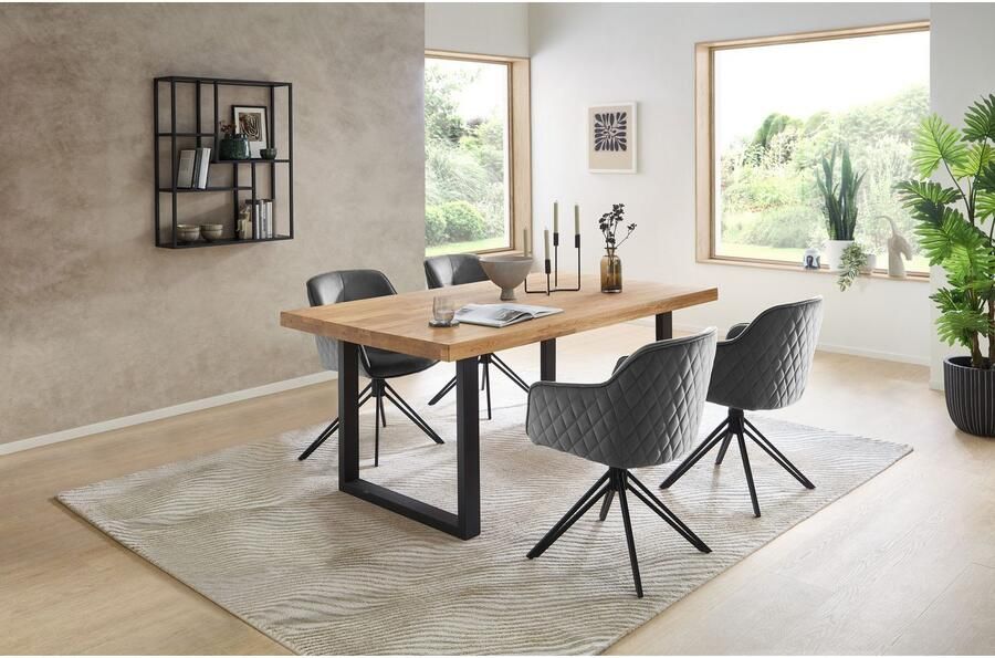 OTTO Stolkom Eettafel Chris eettafel eik massief hout BxHxD 110x47x70 cm - Foto 5