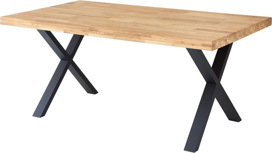 OTTO Stolkom Eettafel Chris eettafel eik massief hout BxHxD 110x47x70 cm - Foto 8