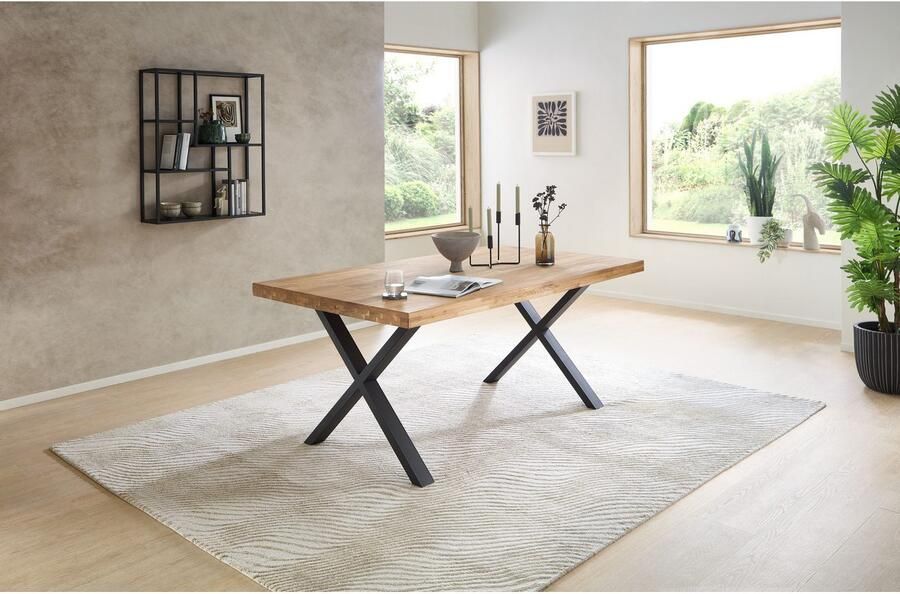 OTTO Stolkom Eettafel Chris eettafel eik massief hout BxHxD 110x47x70 cm - Foto 6