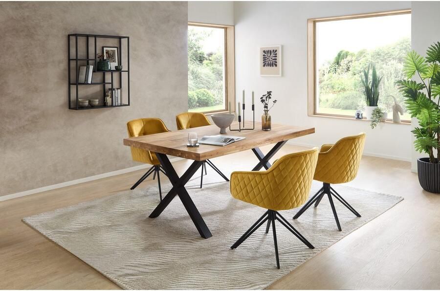 OTTO Stolkom Eettafel Chris eettafel eik massief hout BxHxD 110x47x70 cm - Foto 5