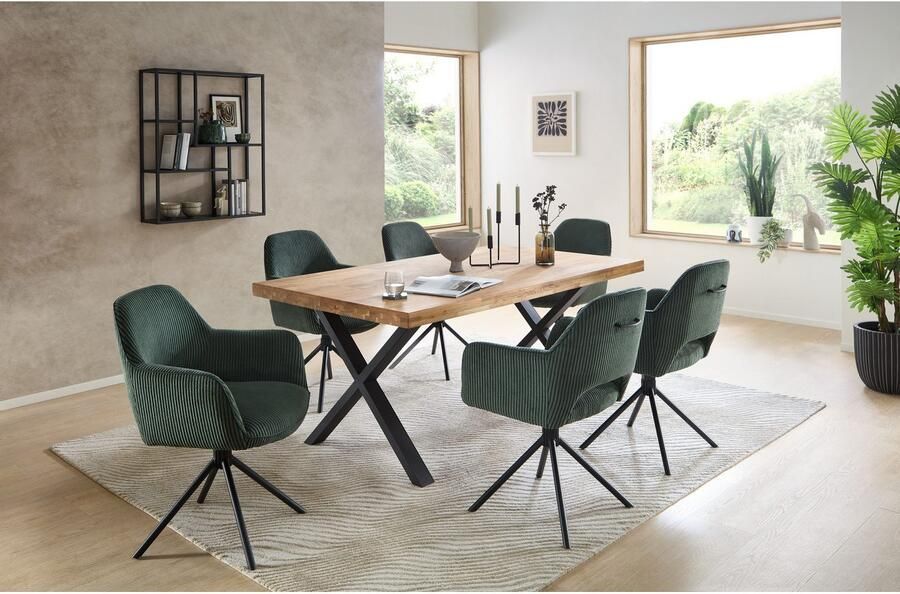 OTTO Stolkom Eettafel Chris eettafel eik massief hout BxHxD 110x47x70 cm - Foto 7