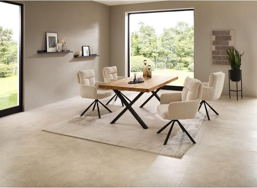 OTTO Stolkom Eettafel Chris eettafel eik massief hout BxHxD 110x47x70 cm - Foto 3