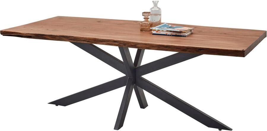 OTTO Stolkom Eettafel Jaro 200 cm breed met massief hout met boomrand - Foto 5